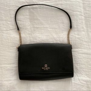 Kate Spade black bag with chain strap